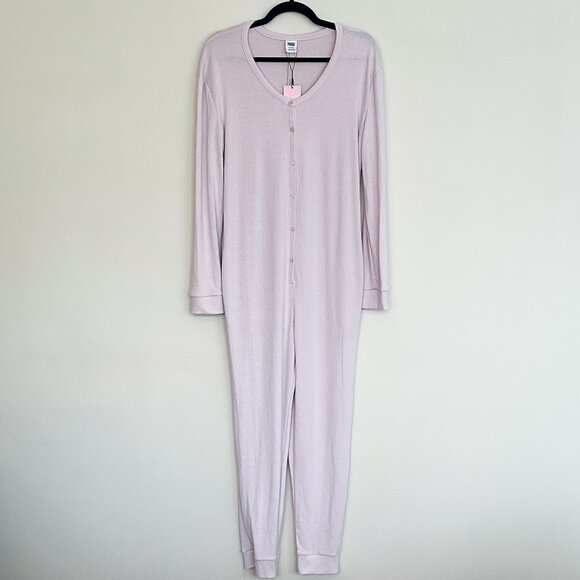 Smash + Tess Poppy Lounge Romper | M/L Soft Pink Henley | NWT - Picture 1 of 4